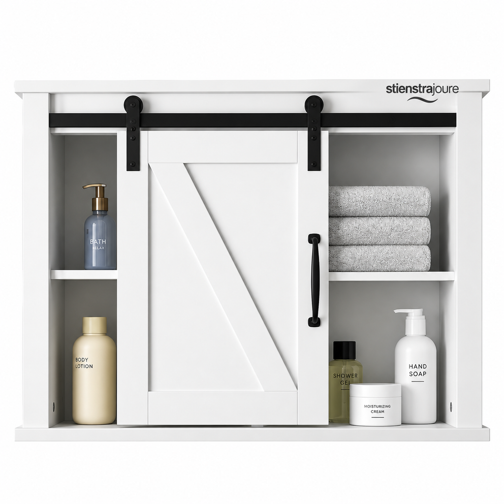 stienstrajoure Wall-Mounted Bathroom Storage Cabinet with Sliding Door