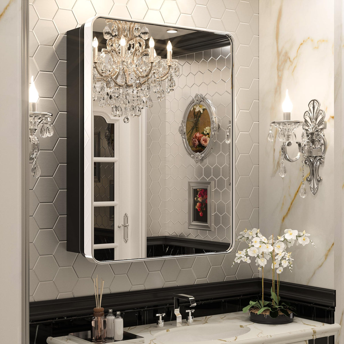 stienstrajoure Rectangular Bathroom Mirror Cabinet